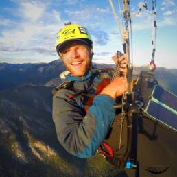 Benjamin Jordan is the paraglider who set a world record flying from vancouver to calgary