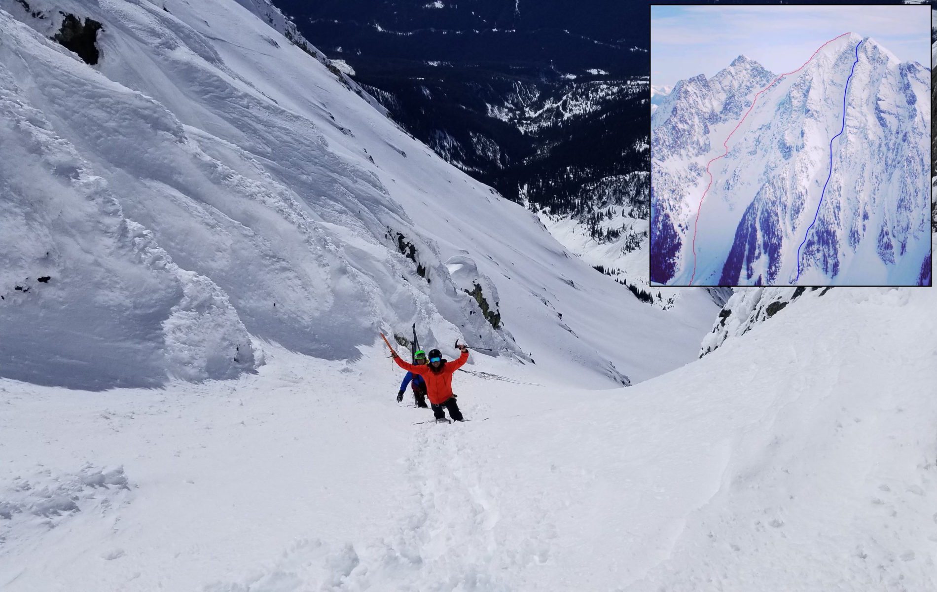 New Ski Descent of Epic Chute on Mt Brennan - Kootenay Mountain
